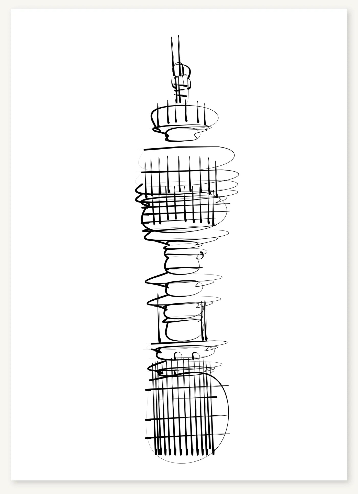 FK-040 BT Tower Freezketch architectural sketch preview