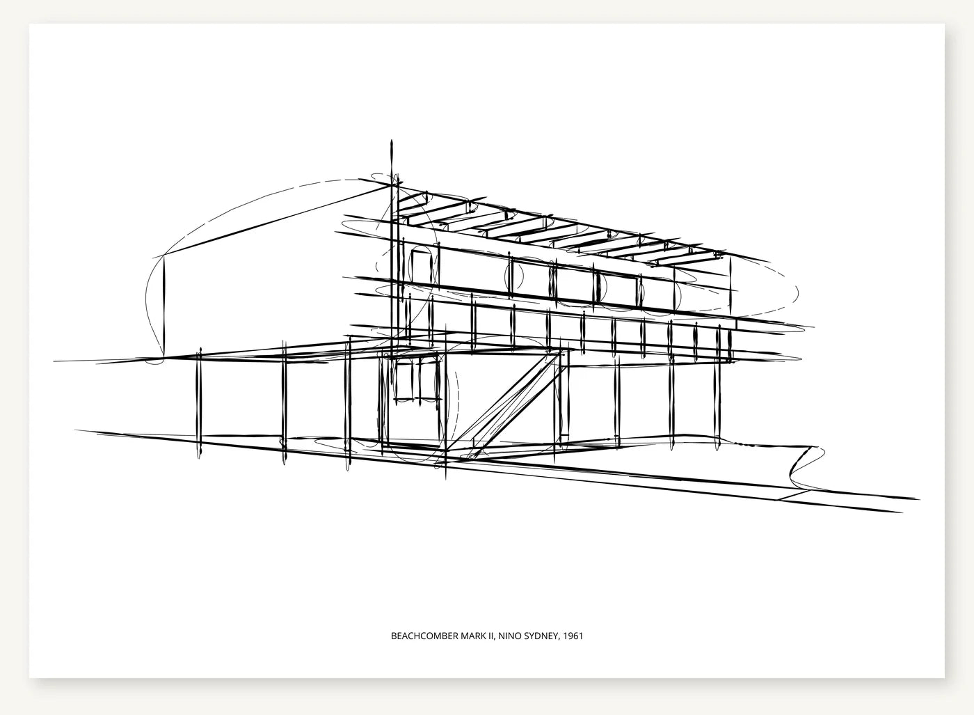FK-079 Beachcomber Mark II Freezketch architectural sketch preview