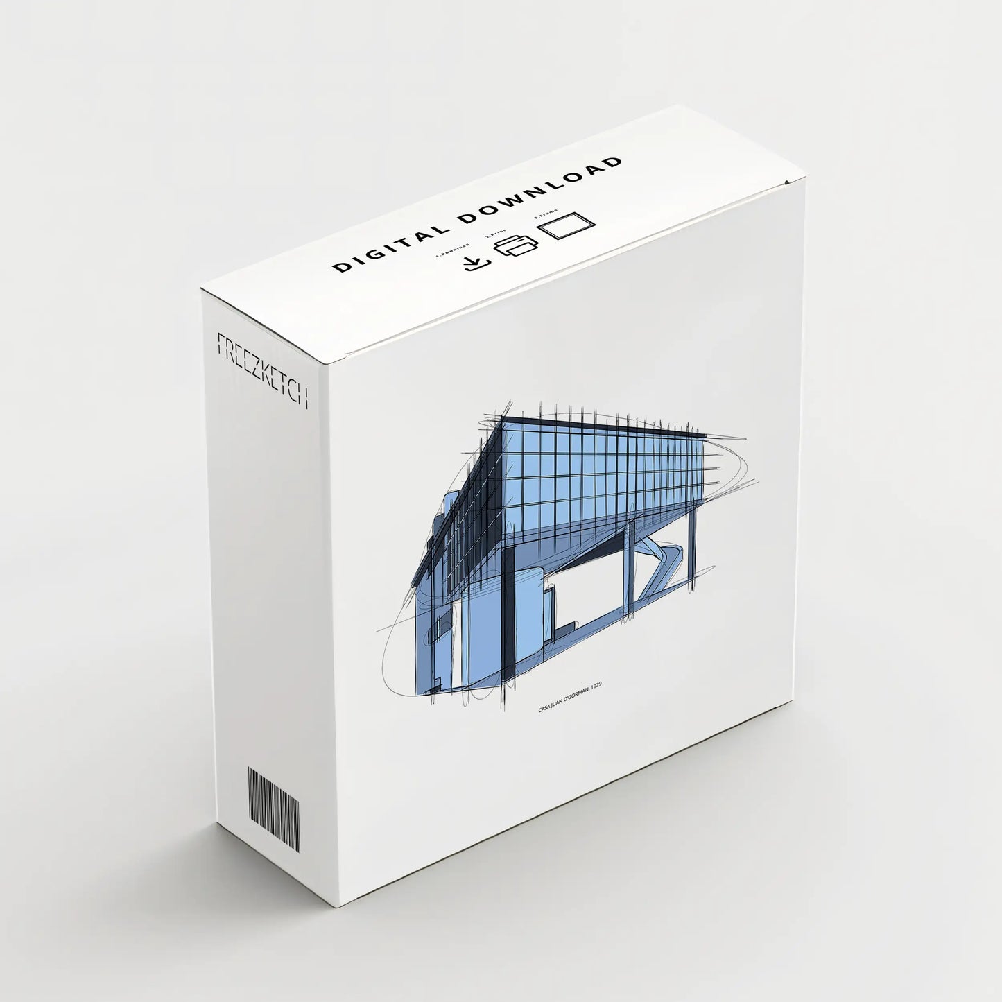 Casa Juan O'Gorman Printable Signature Sketch