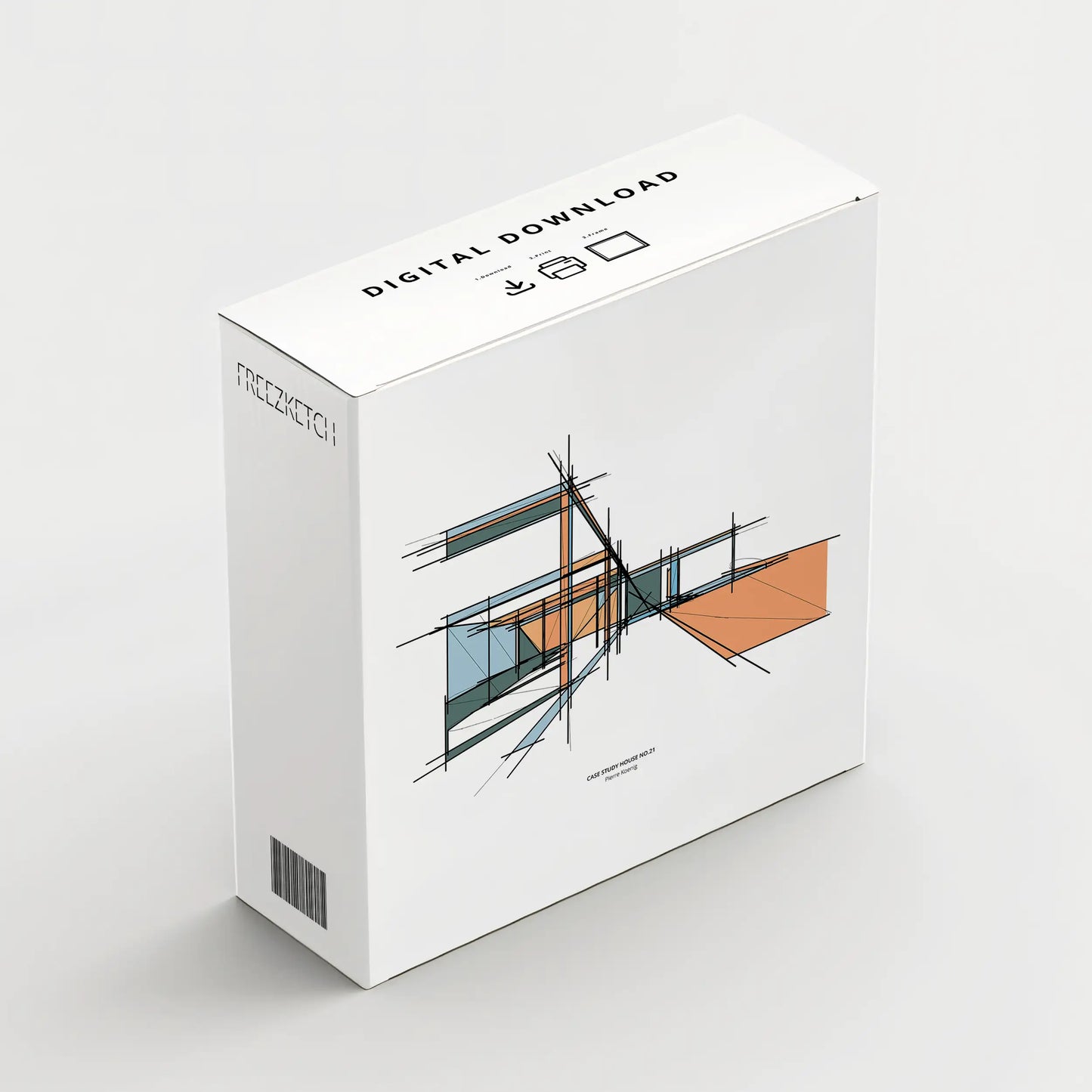 Case Study House No.21 Printable Signature Sketch