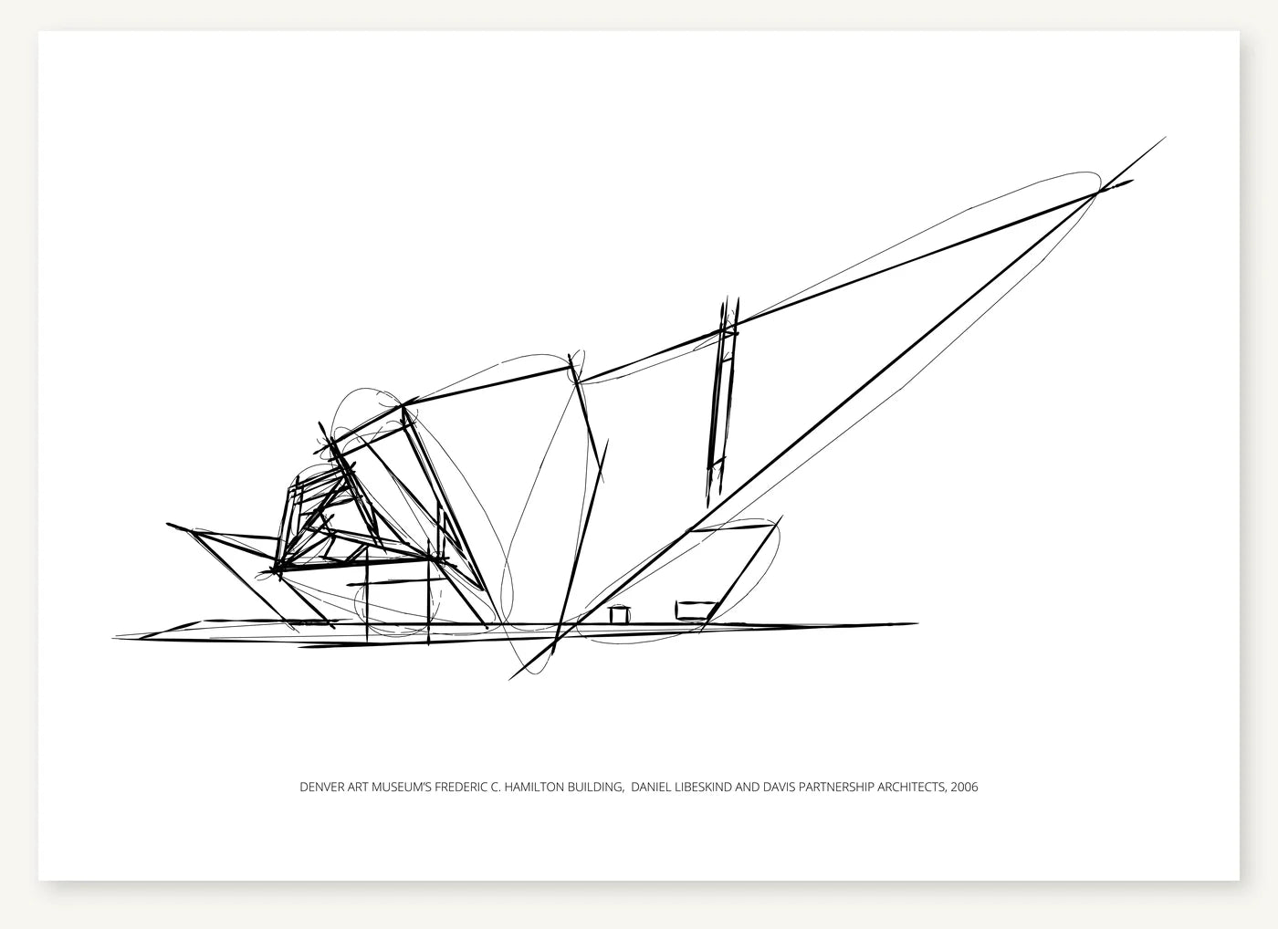 FK-153 Denver Art Museum Freezketch architectural sketch preview