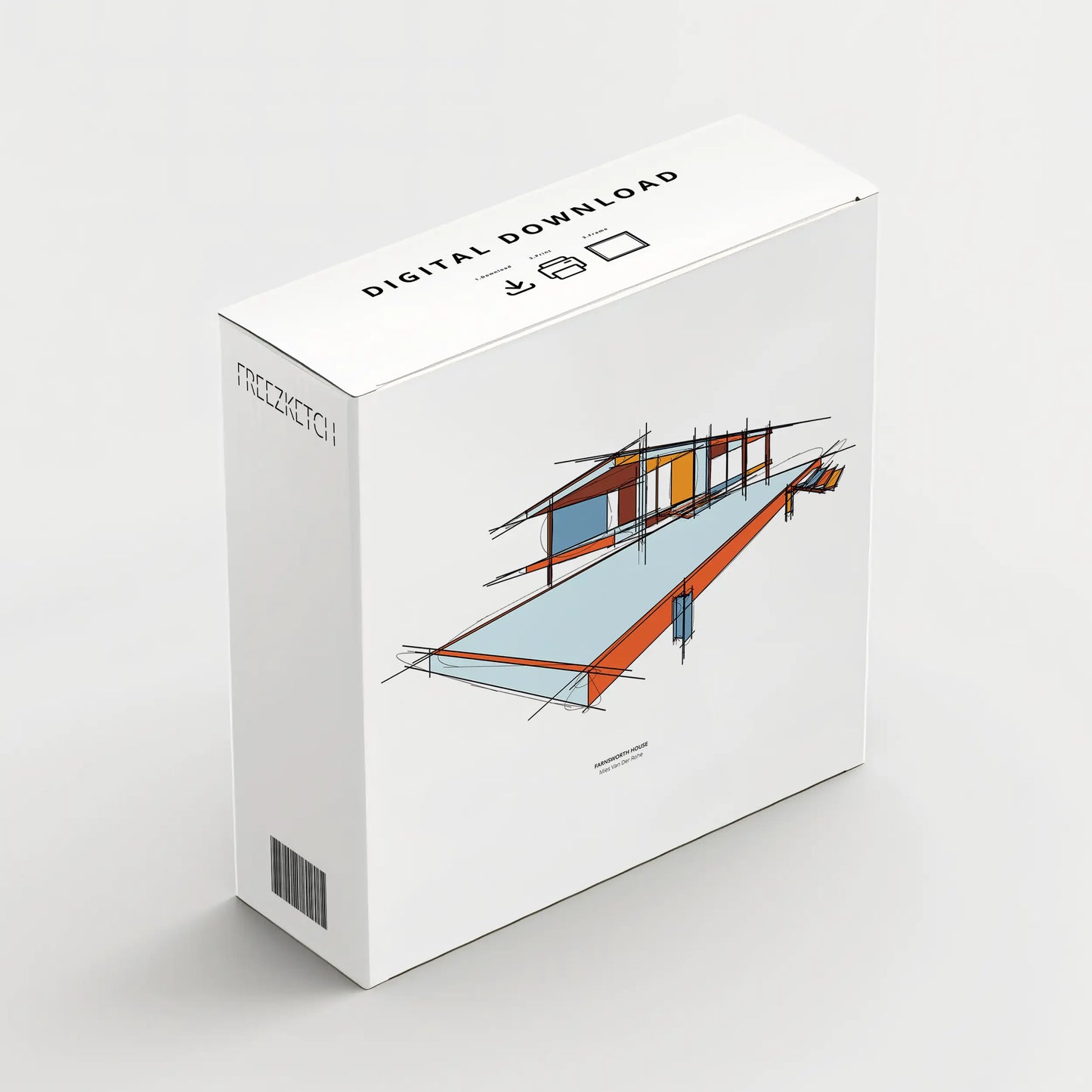 Farnsworth House Printable Signature Sketch