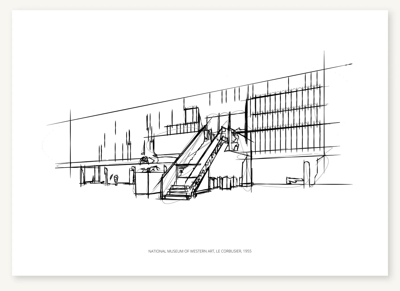 FK-191 National Museum of Western Art architectural sketch preview