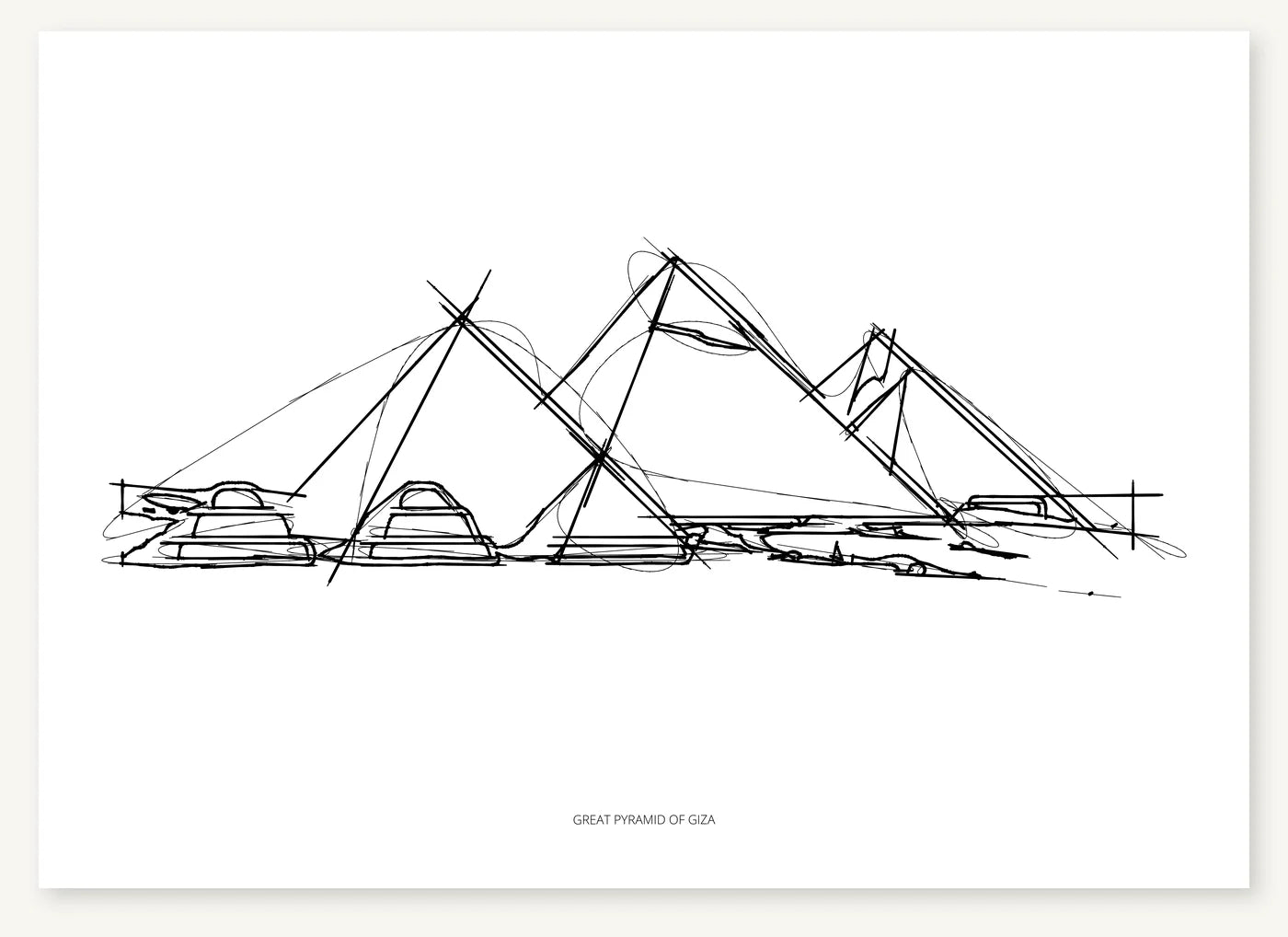 FK-007 Great Pyramid of Giza Freezketch architectural sketch preview