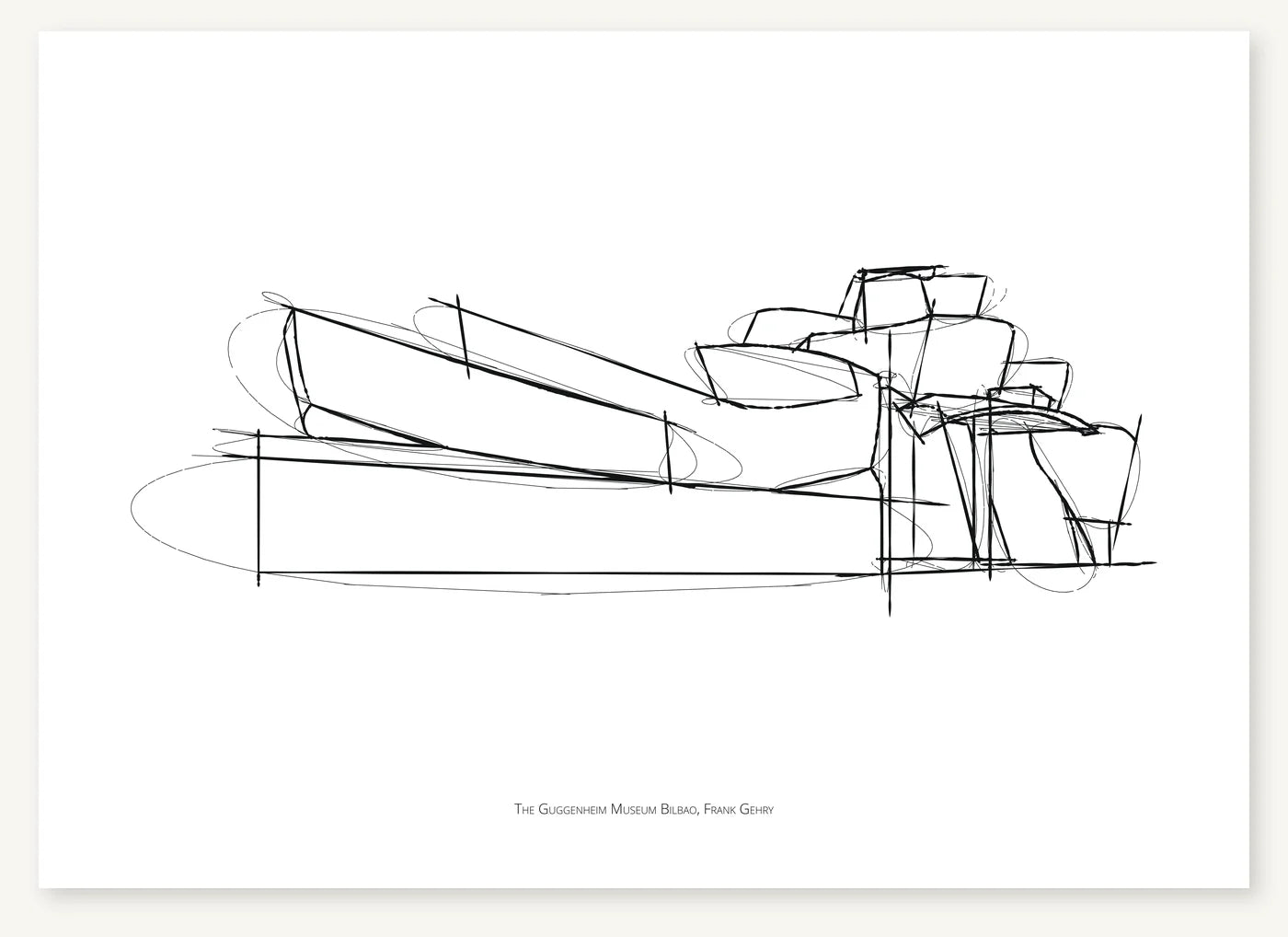 FK-080 Guggenheim Bilbao Freezketch architectural sketch preview