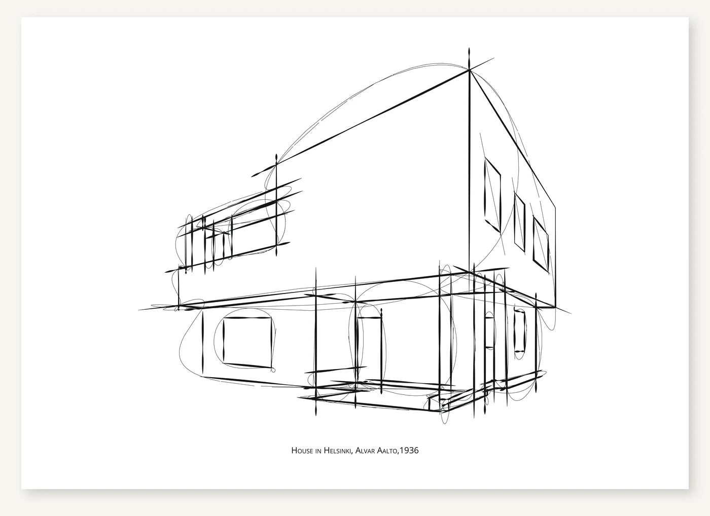 FK-033 House in Helsinki Freezketch architectural sketch preview