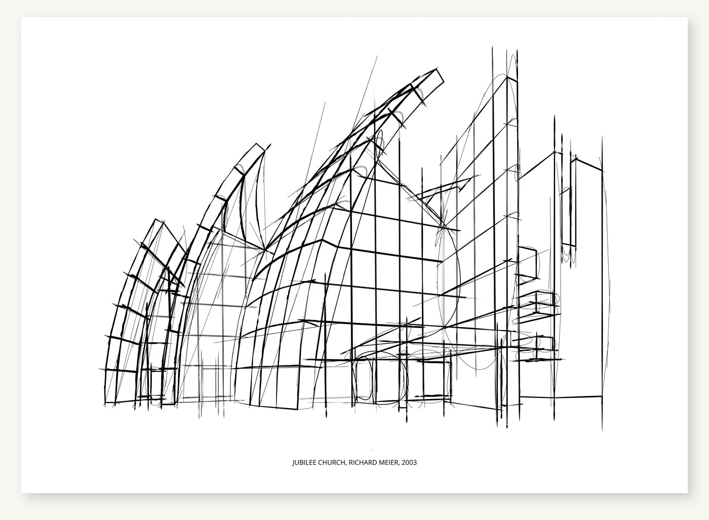 FK-146 Jubilee Church Freezketch architectural sketch preview