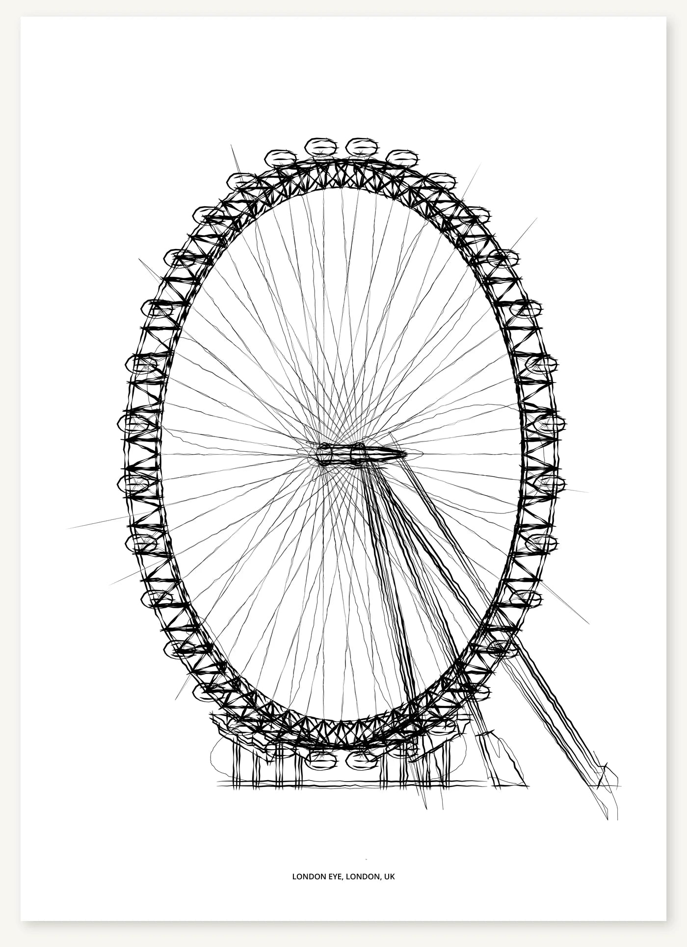FK-018 London Eye Freezketch architectural sketch preview