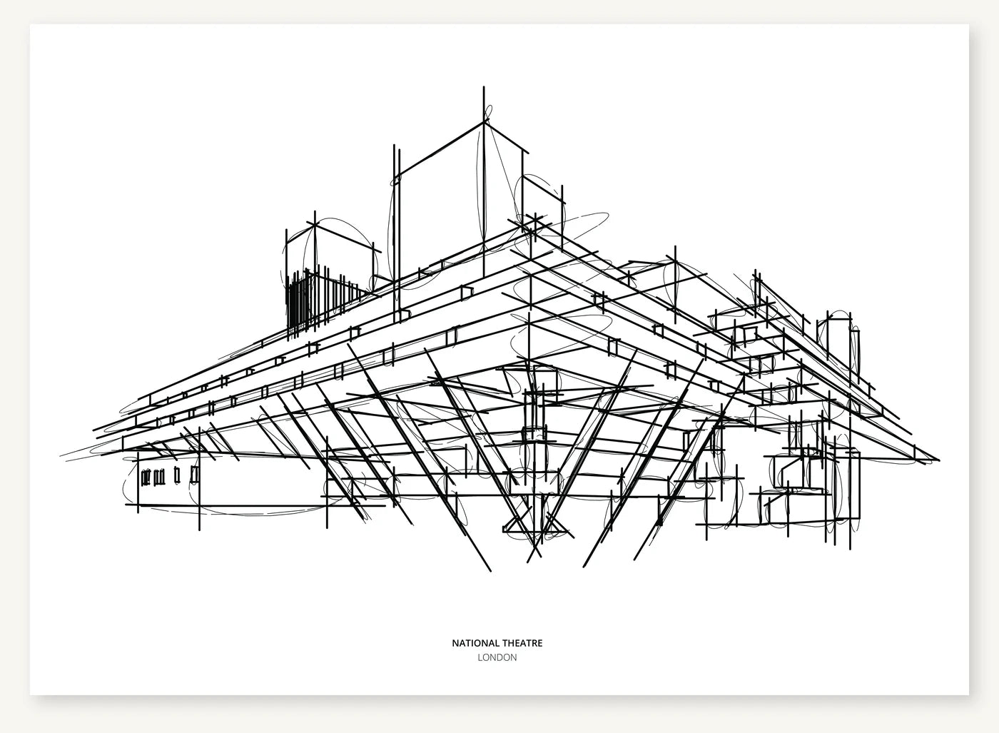 FK-068 National Theatre London Freezketch architectural sketch preview