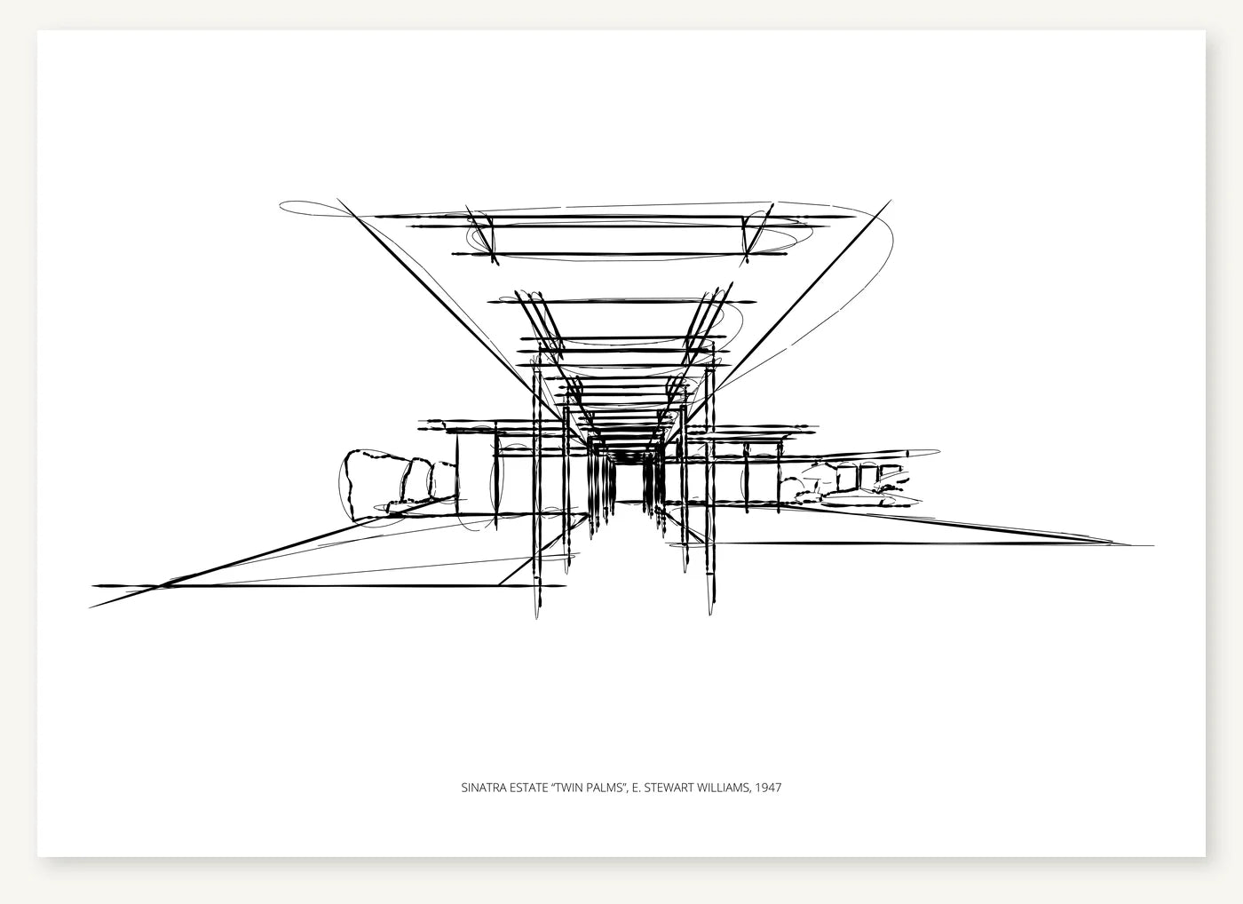 FK-051 Sinatra Estate Freezketch architectural sketch preview