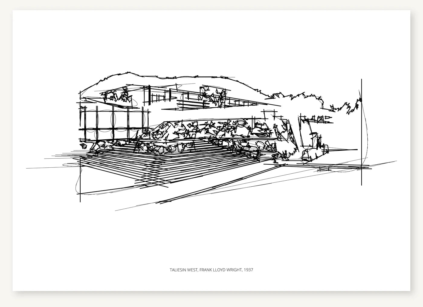 FK-111 Taliesin West Freezketch architectural sketch preview