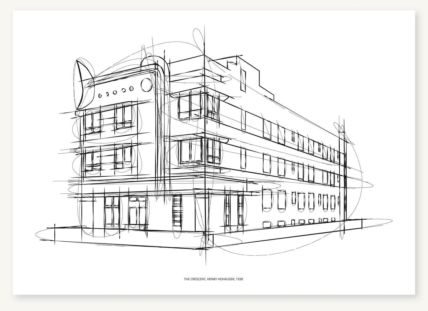 FK-031 The Crescent Freezketch architectural sketch preview