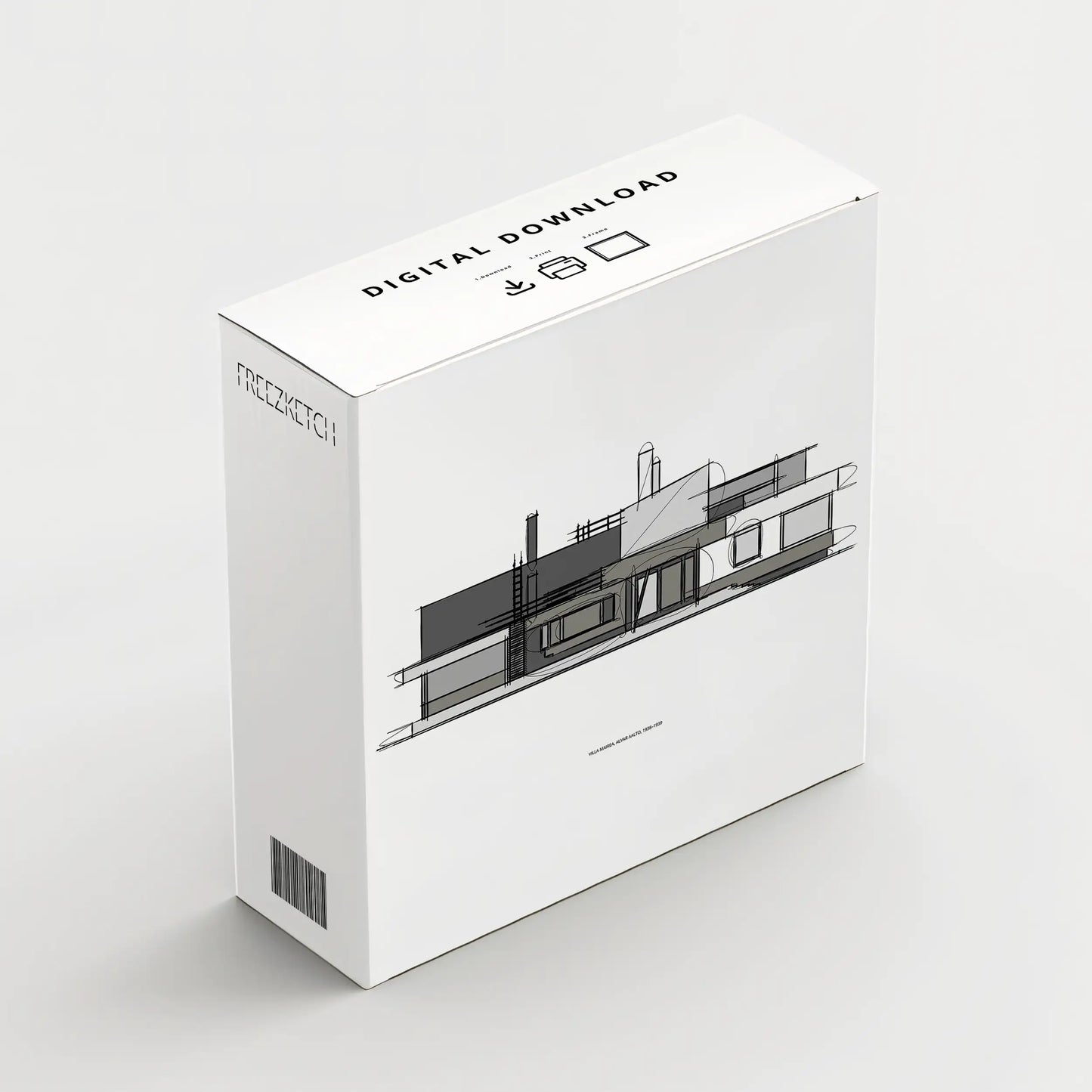 Villa Mairea Facade Printable Signature Sketch