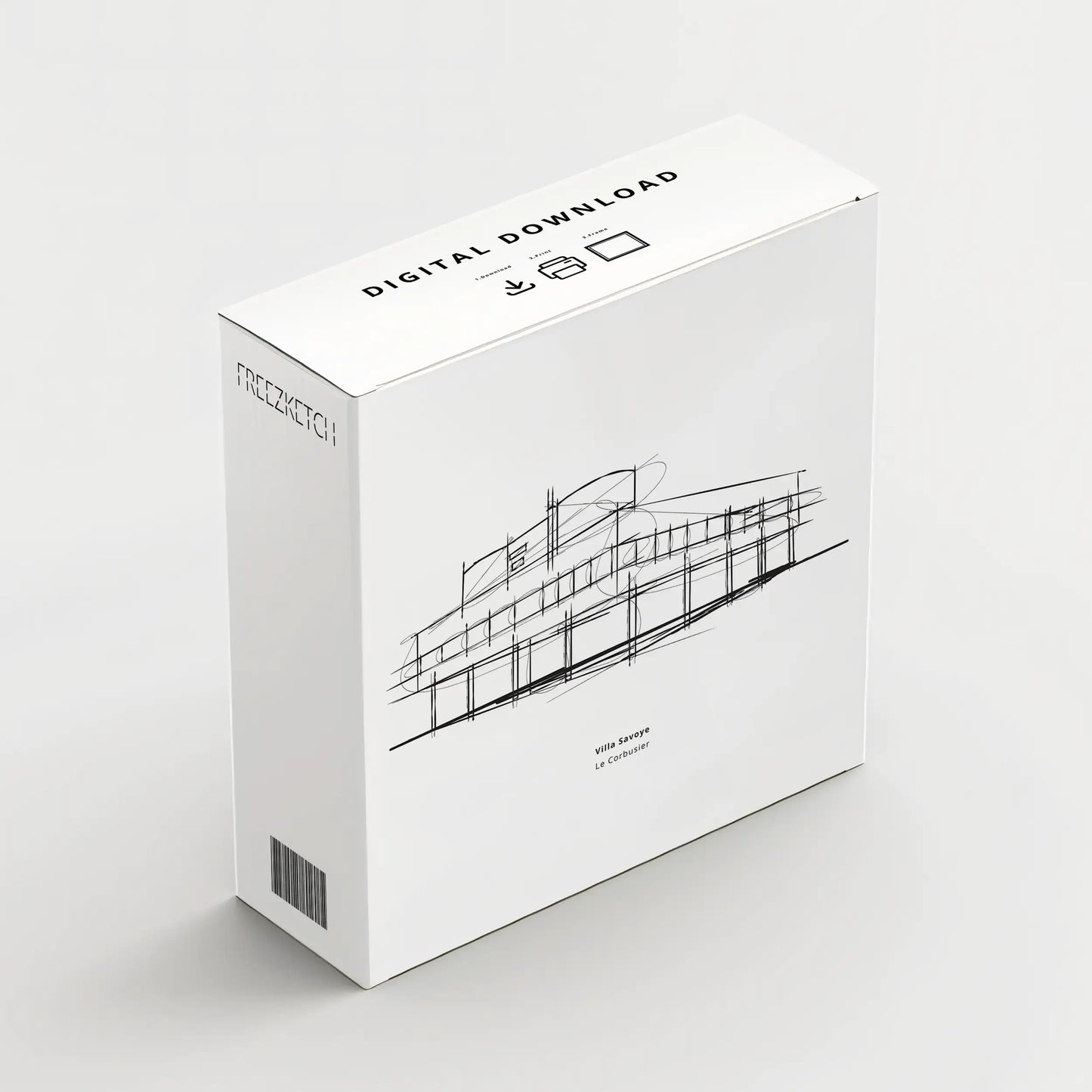 Villa Savoye II Printable Signature Sketch