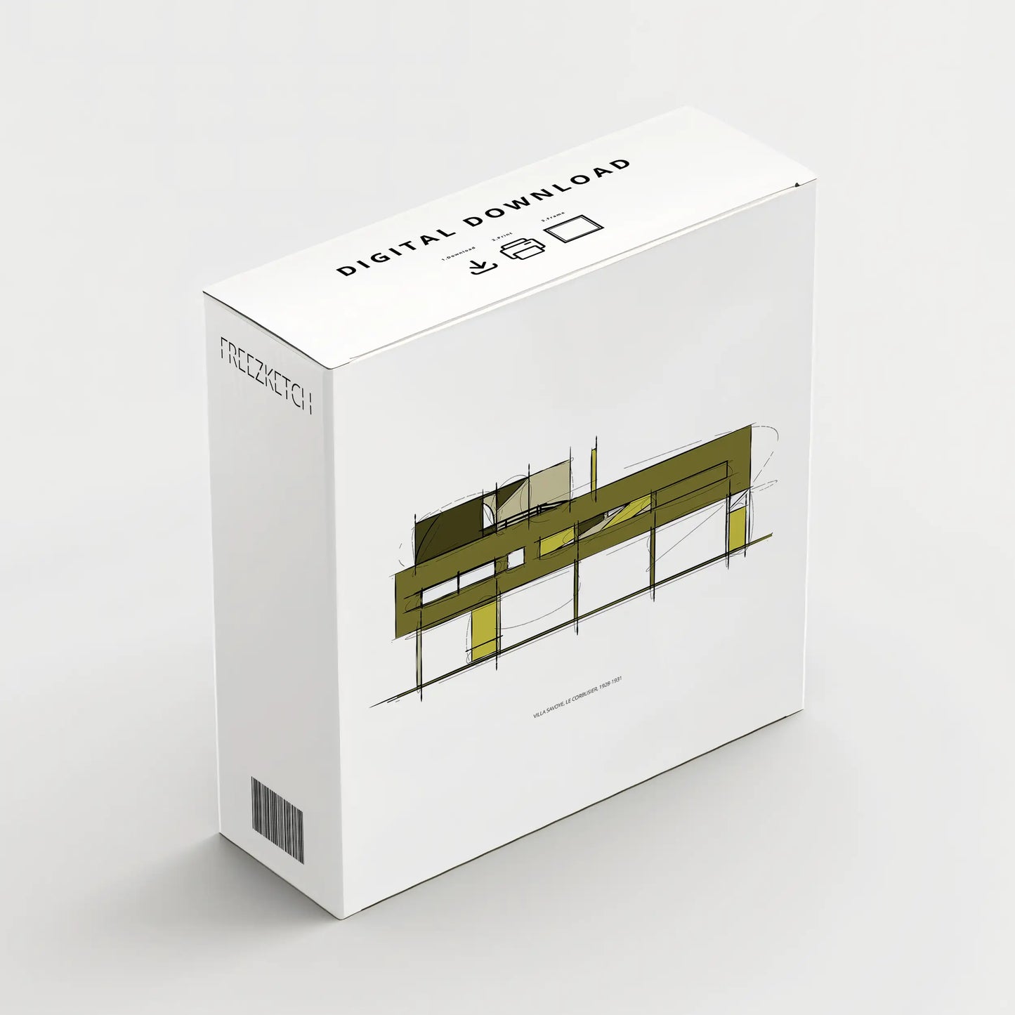 Villa Savoye Printable Signature Sketch