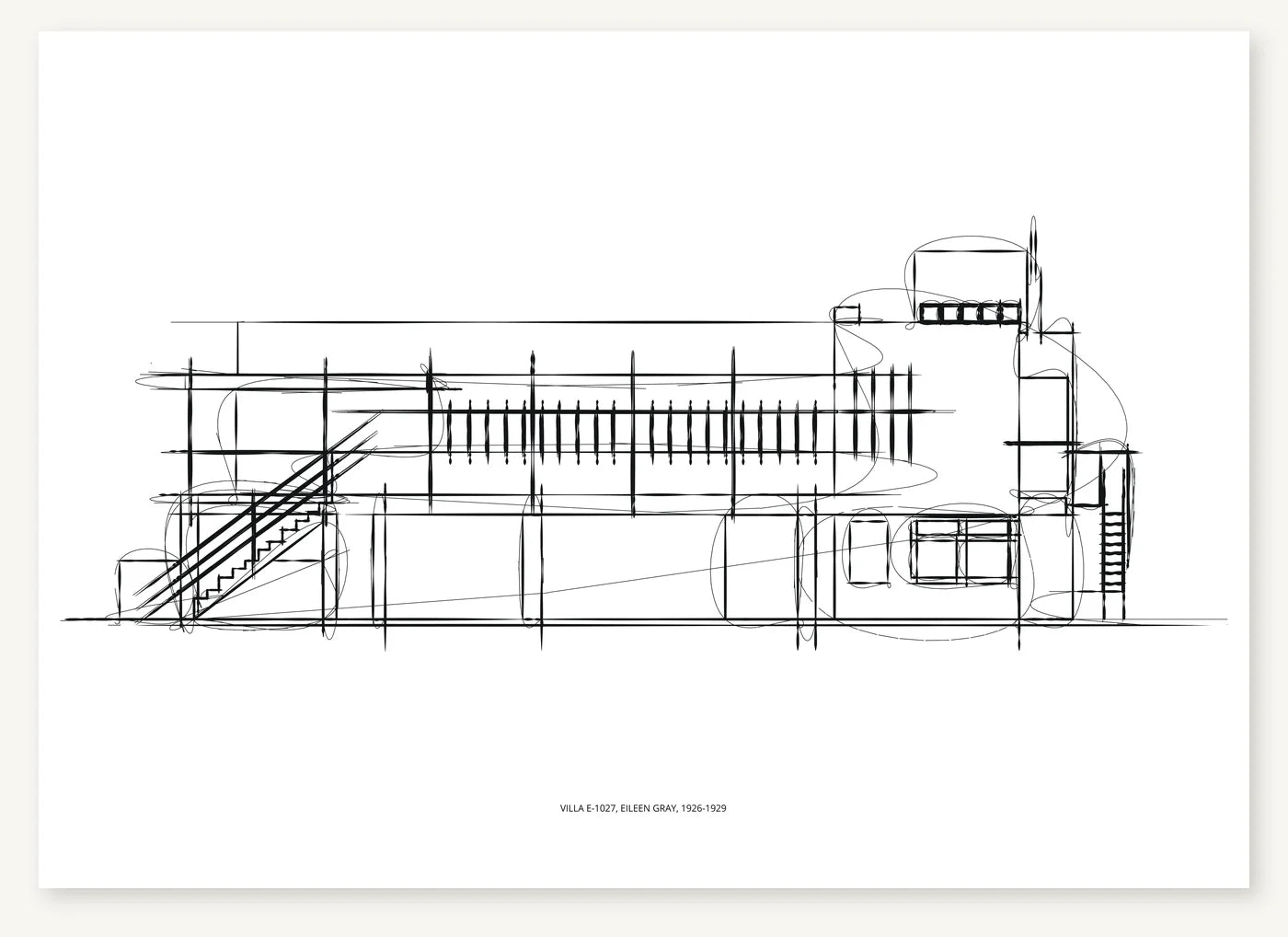 FK-147 Villa E 1027 Freezketch architectural sketch preview