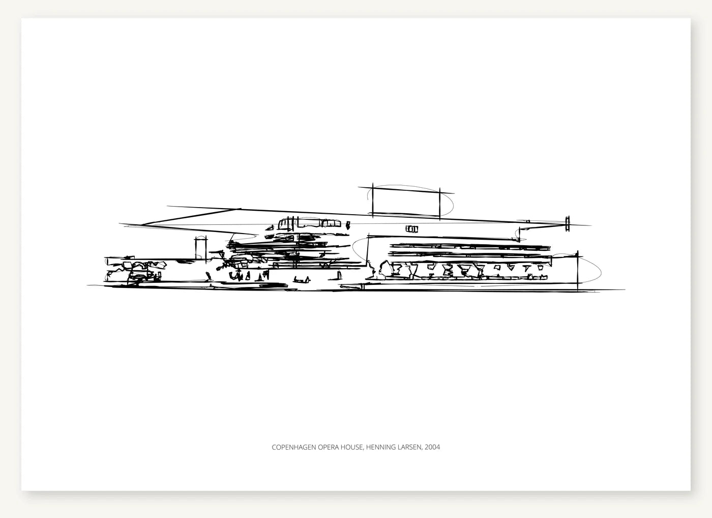 FK-194 Copenhagen Opera House architectural sketch preview