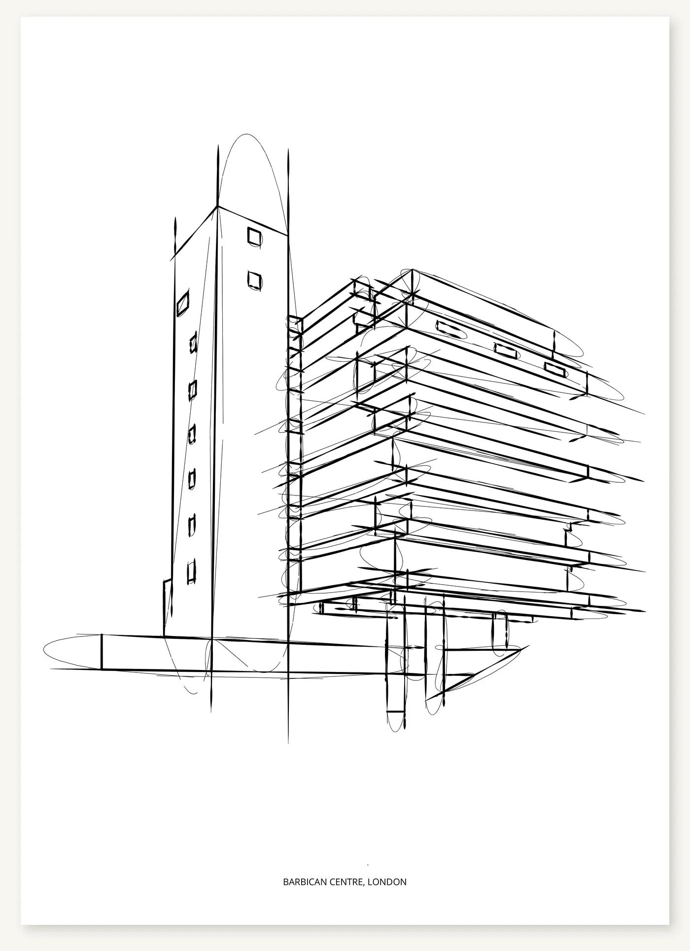 FK-100 Barbican Centre Freezketch architectural sketch preview