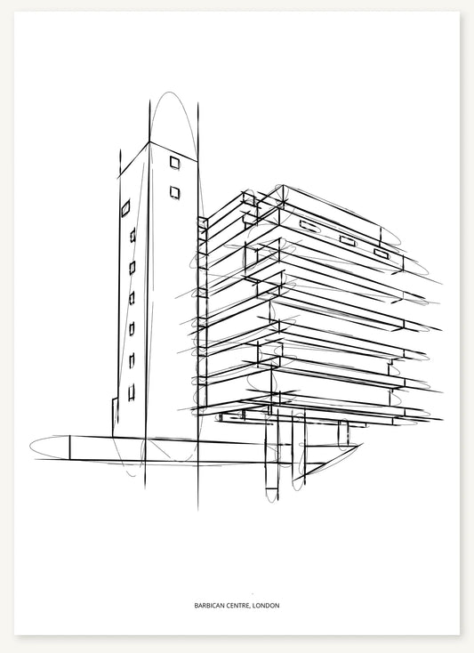 FK-100 Barbican Centre Freezketch architectural sketch preview
