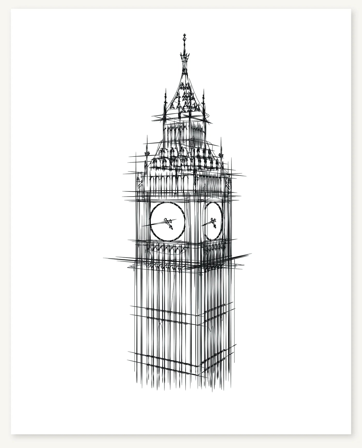 FK-015 Big Ben Freezketch architectural sketch preview
