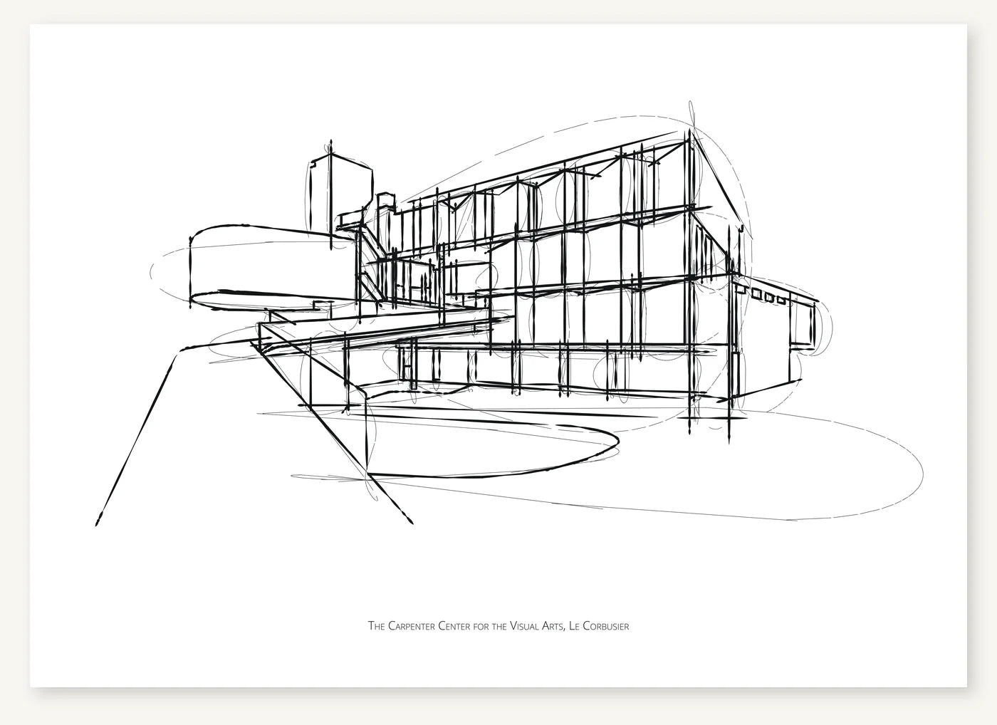 FK-131 Carpenter Center for the Visual Arts Freezketch architectural sketch preview