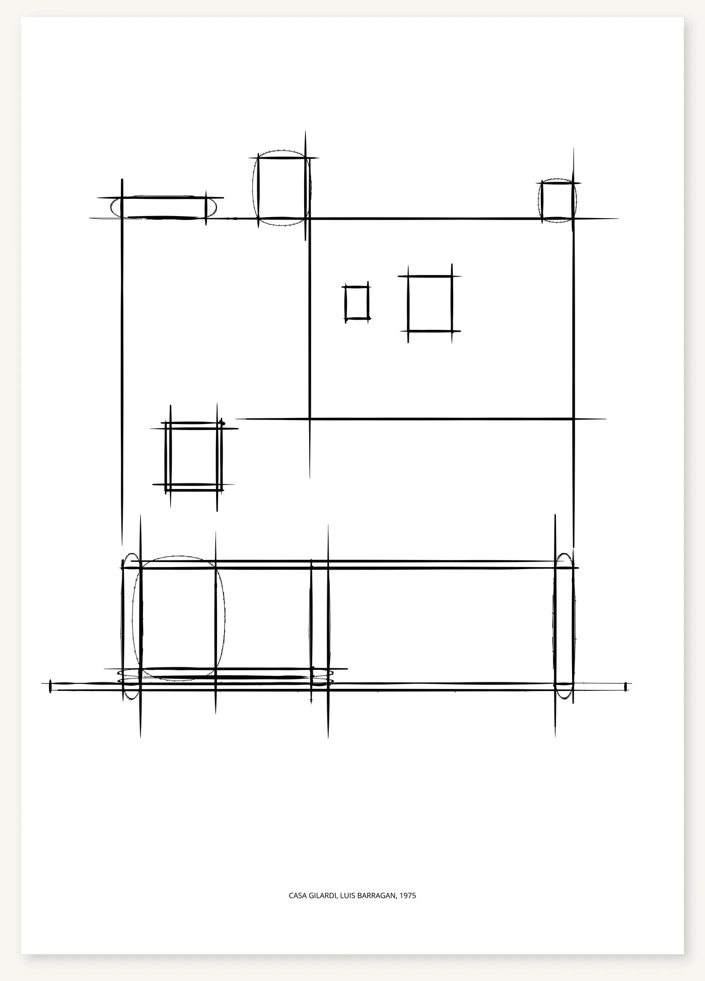 FK-075 Casa Gilardi Freezketch architectural sketch preview