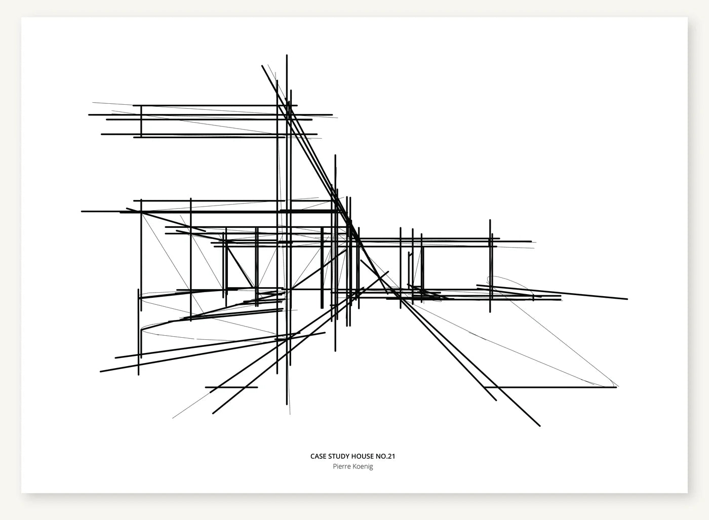FK-071 Case Study House No.21 Freezketch architectural sketch preview