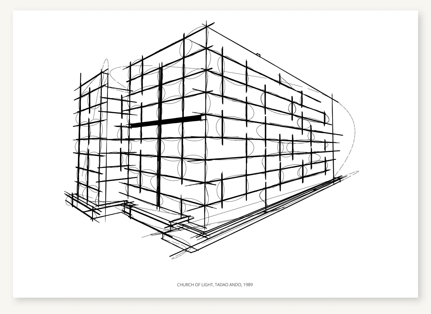FK-099 Church of Light Freezketch architectural sketch preview