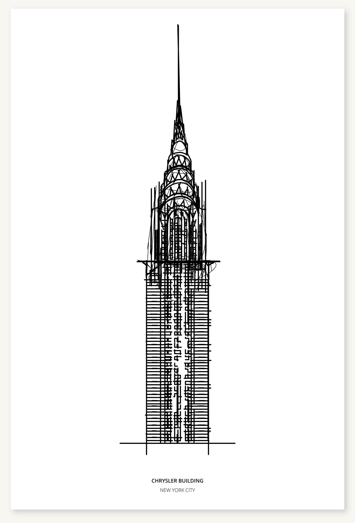 FK-082 Chrysler Building Freezketch architectural sketch preview