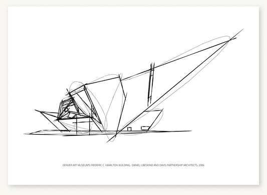 FK-153 Denver Art Museum Freezketch architectural sketch preview