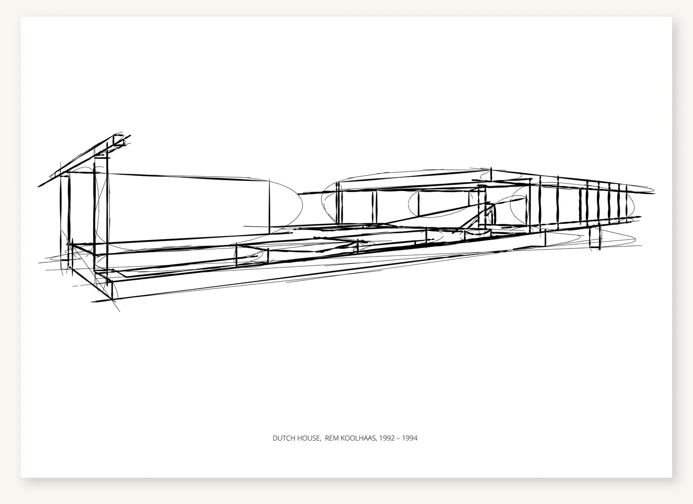 FK-165 Dutch House Freezketch architectural sketch preview
