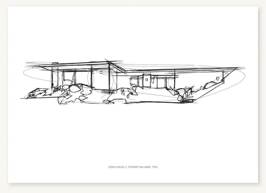 FK-184 Edris House Freezketch architectural sketch preview