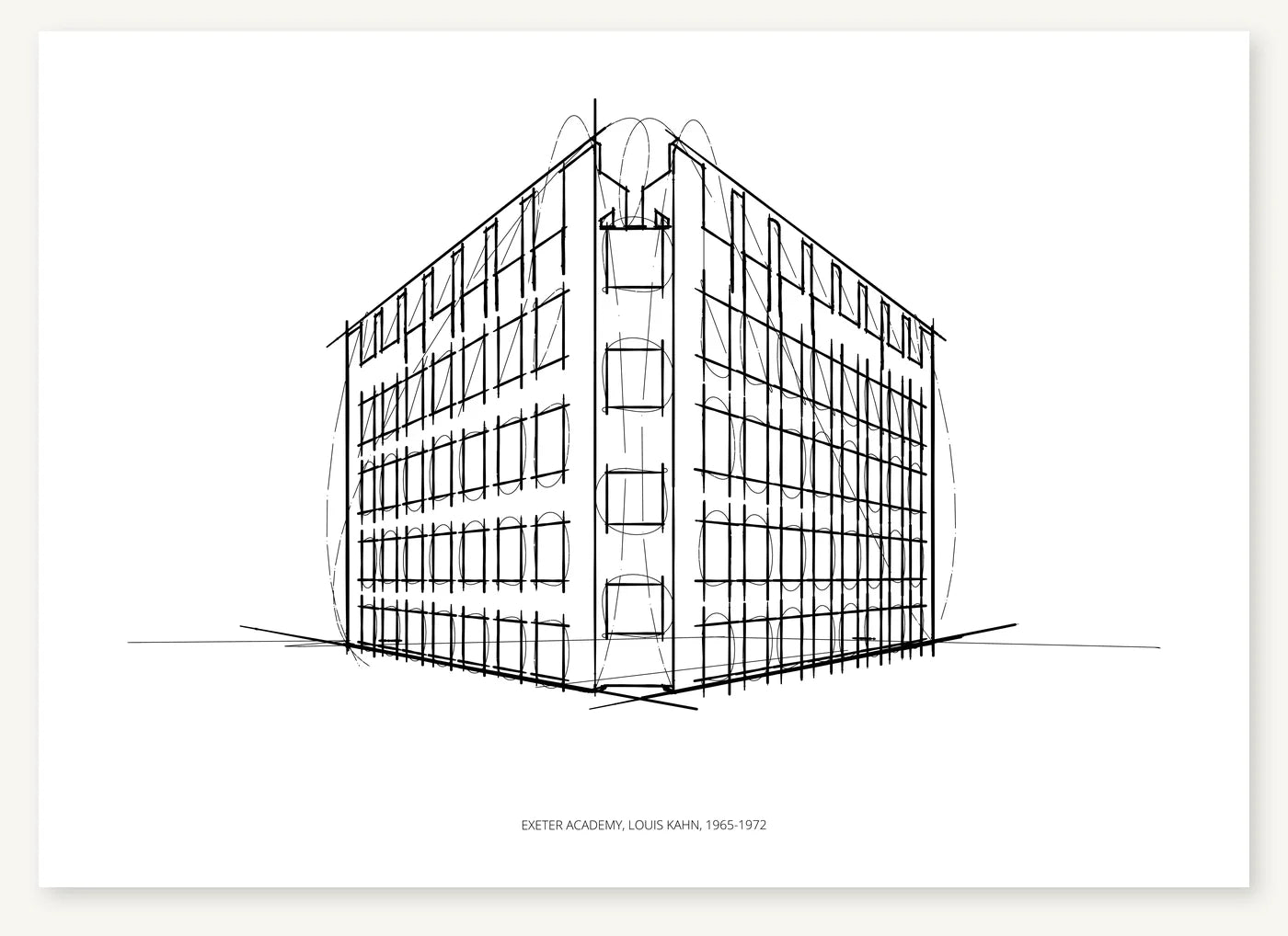 FK-065 Exeter Library Freezketch architectural sketch preview