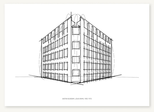 FK-065 Exeter Library Freezketch architectural sketch preview