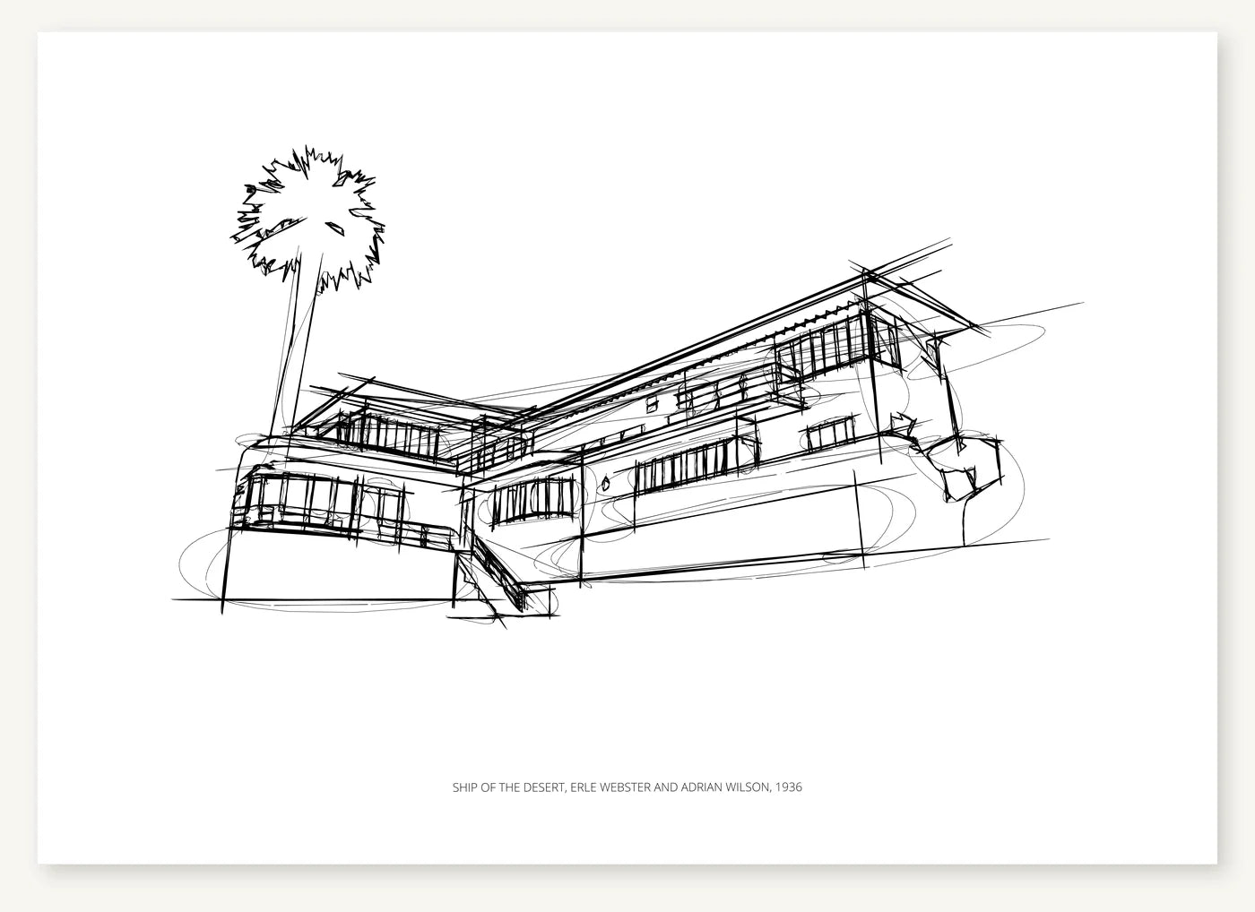 FK-190 Ship of the Desert architectural sketch preview
