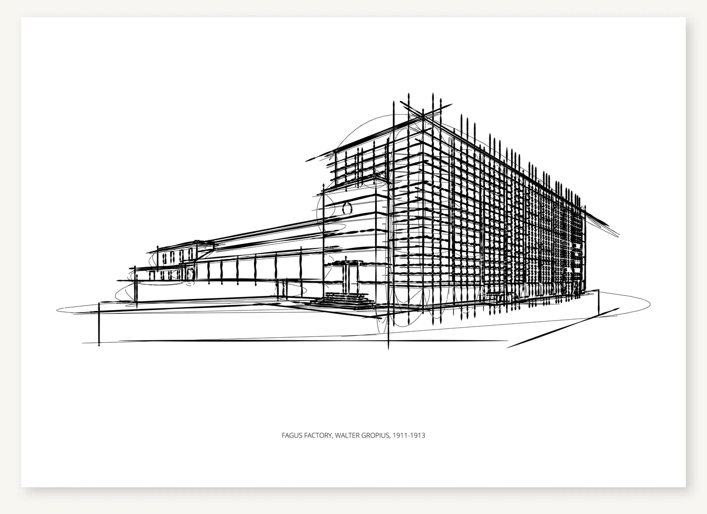 FK-145 Fagus Factory Freezketch architectural sketch preview