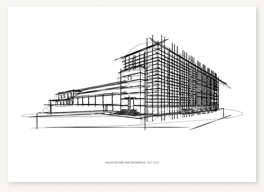 FK-145 Fagus Factory Freezketch architectural sketch preview