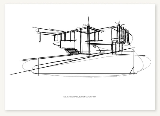 FK-127 Goldstone House Freezketch architectural sketch preview