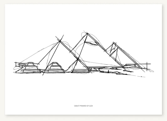 FK-007 Great Pyramid of Giza Freezketch architectural sketch preview