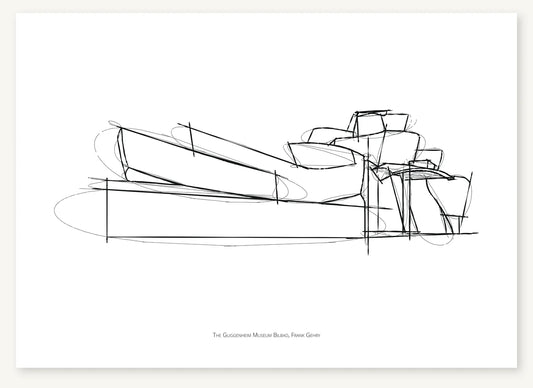 FK-080 Guggenheim Bilbao Freezketch architectural sketch preview