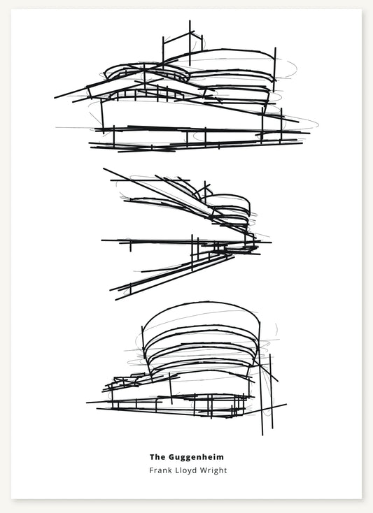 FK-121 Guggenheim Museum Freezketch architectural sketch preview