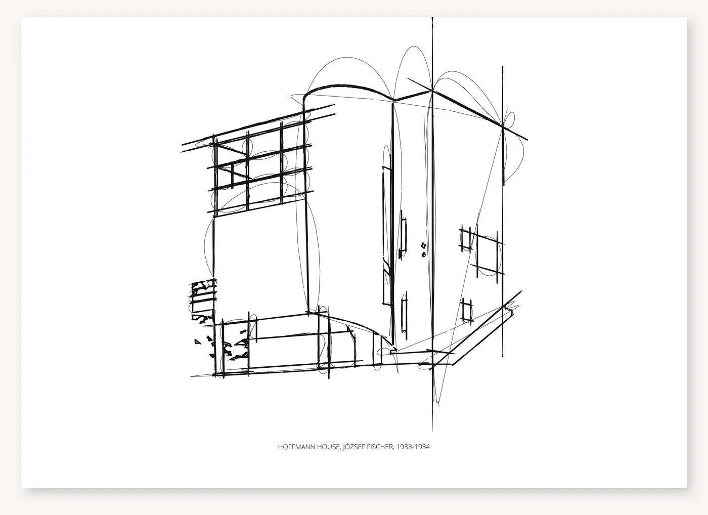 FK-063 Hoffmann House Freezketch architectural sketch preview