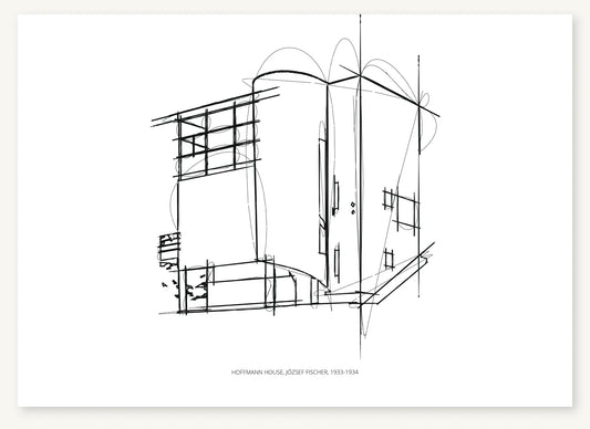 FK-063 Hoffmann House Freezketch architectural sketch preview