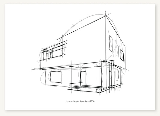 FK-033 House in Helsinki Freezketch architectural sketch preview