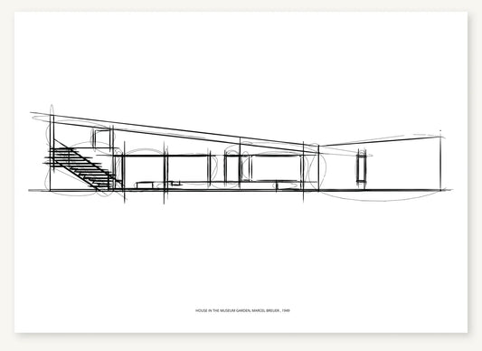 FK-084 House in the Museum Garden Freezketch architectural sketch preview
