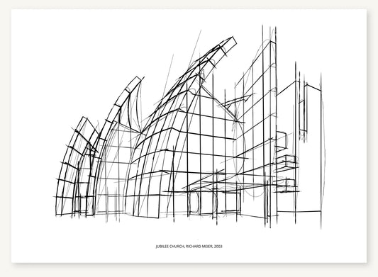 FK-146 Jubilee Church Freezketch architectural sketch preview