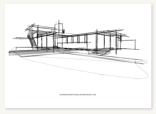 FK-151 Kaufmann House Freezketch architectural sketch preview