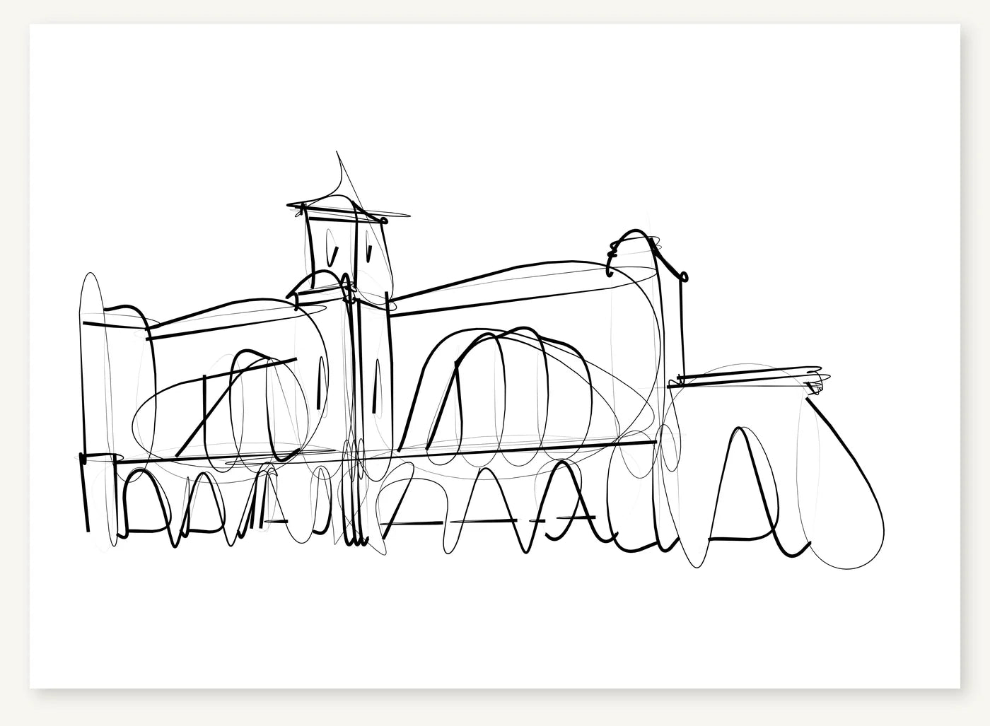 FK-126 Kings Cross Station Freezketch architectural sketch preview