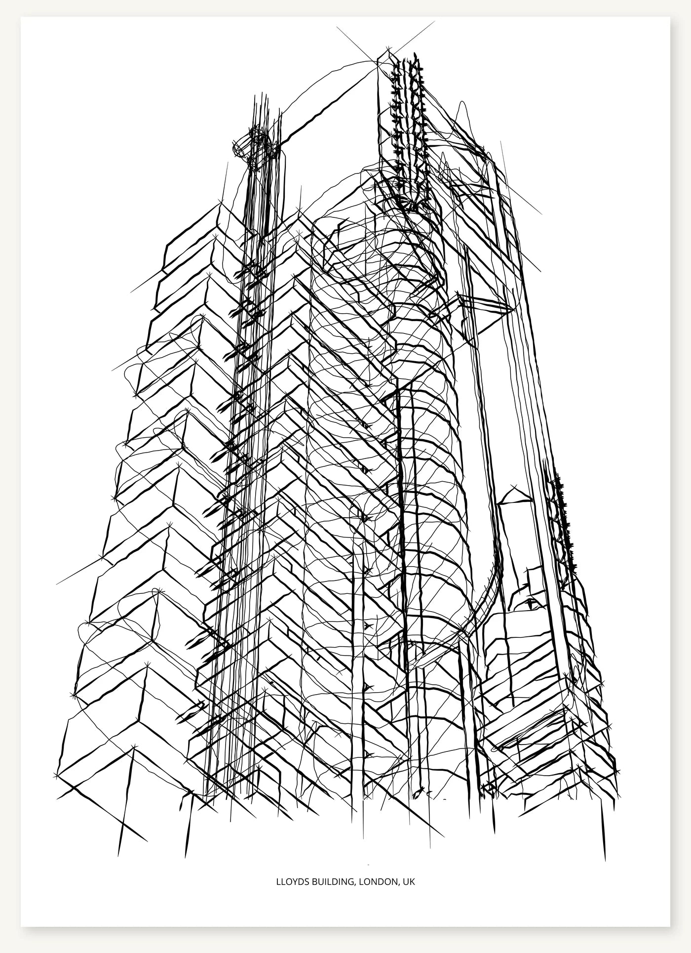 FK-008 LLoyds Building Freezketch architectural sketch preview