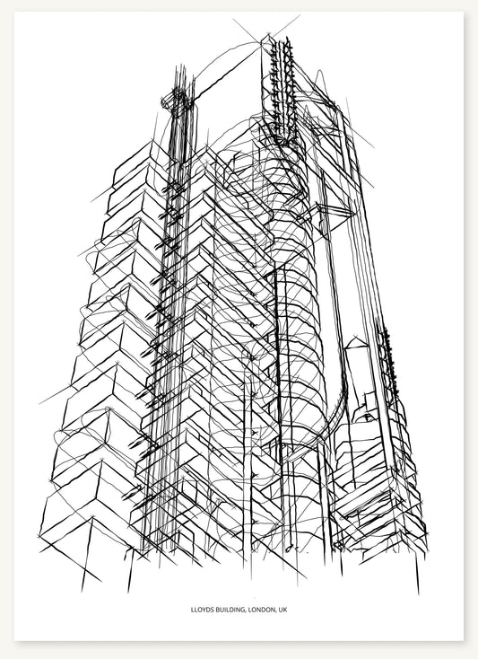 FK-008 LLoyds Building Freezketch architectural sketch preview